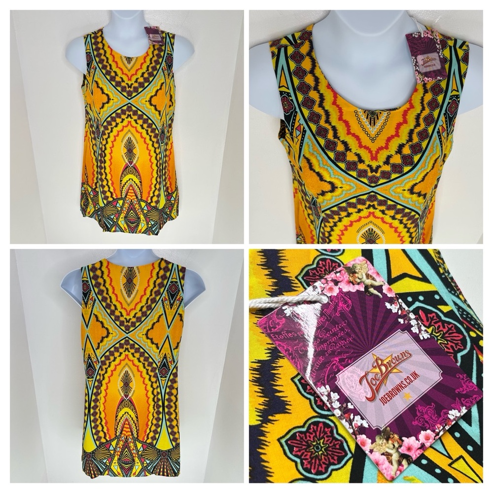 Joe‎ Browns NWT Southwestern Dress Size 10 Colorful Beach Aztec Resort NEW